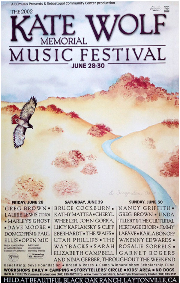 Kate Wolfe Music Festival poster by Allis Teegarden - 2002