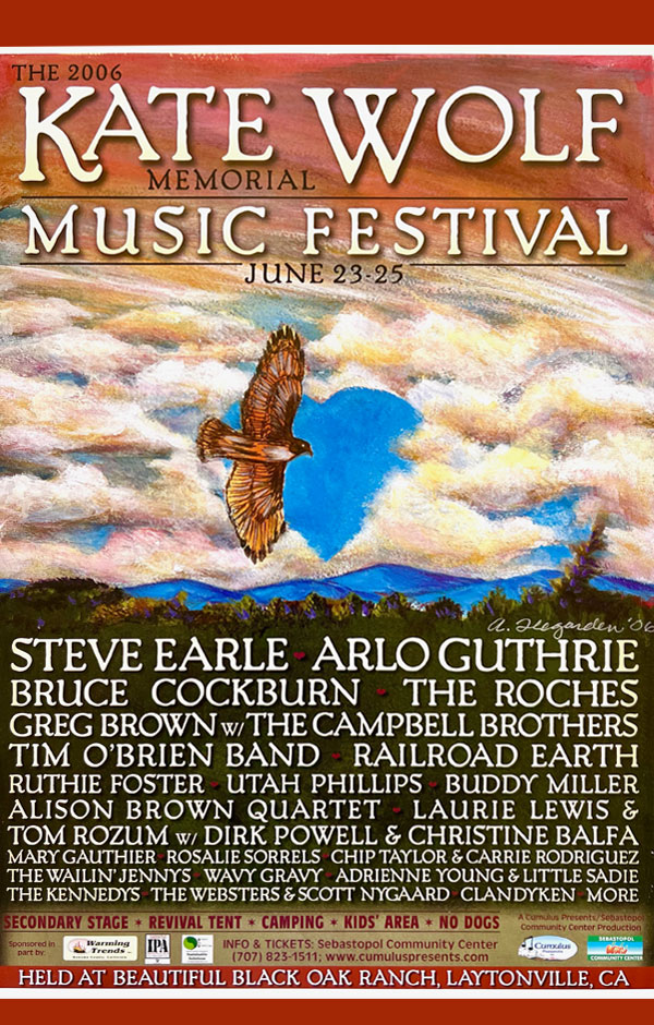 Kate Wolfe Music Festival poster by Allis Teegarden - 2006