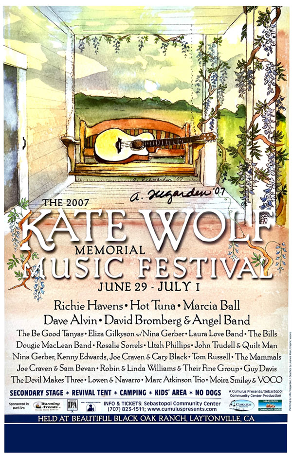Kate Wolfe Music Festival poster by Allis Teegarden - 2007