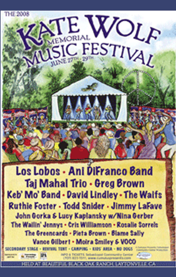 Kate Wolfe Music Festival poster by Allis Teegarden - 2008