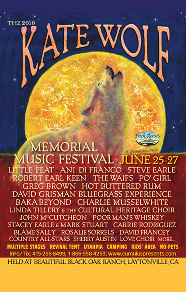 Kate Wolfe Music Festival poster by Allis Teegarden - 2010