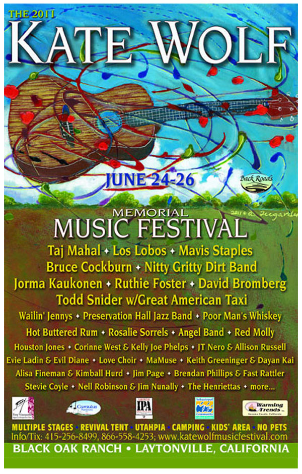 Kate Wolfe Music Festival poster by Allis Teegarden - 2011