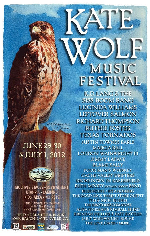 Kate Wolfe Music Festival poster by Allis Teegarden - 2012