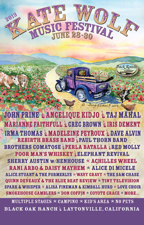 Kate Wolfe Music Festival poster by Allis Teegarden - 2013