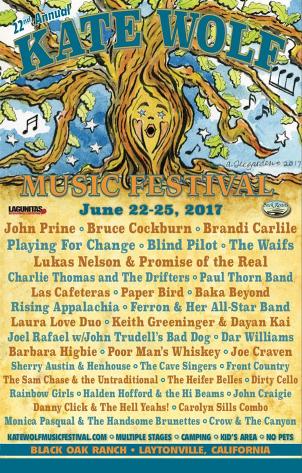Kate Wolfe Music Festival poster by Allis Teegarden - 2017