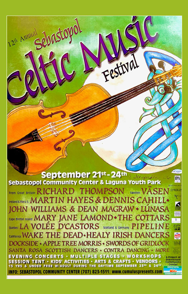 Celtic Music Festival Poster by Allis Teegarden - 12th Annual