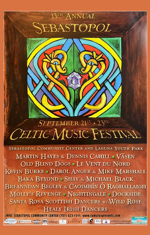 Celtic Music Festival Poster by Allis Teegarden - 13th Annual